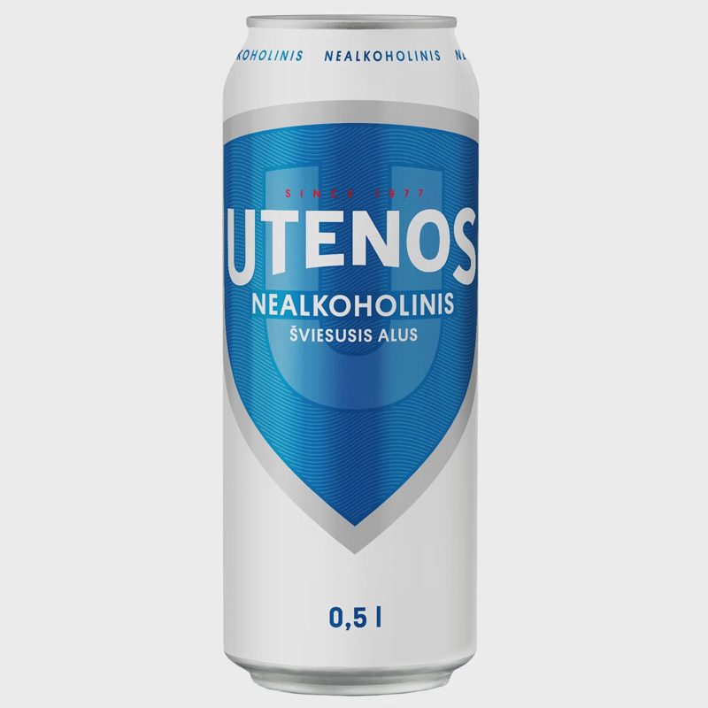 Nealkoholinis UTENOS alus, 0,5 l sk.