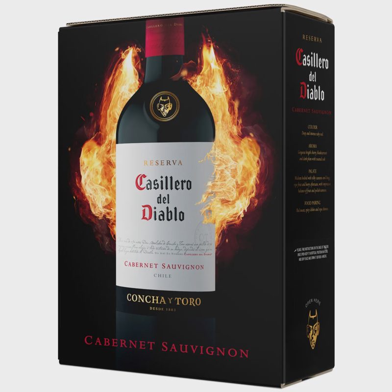 Raud. s. vynas CASILLERO CABERN., 12,5 %, 3 l