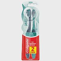 Colgate Οδοντόβουρτσα 360 Medium Δπλή Συσκευασία 2τεμ