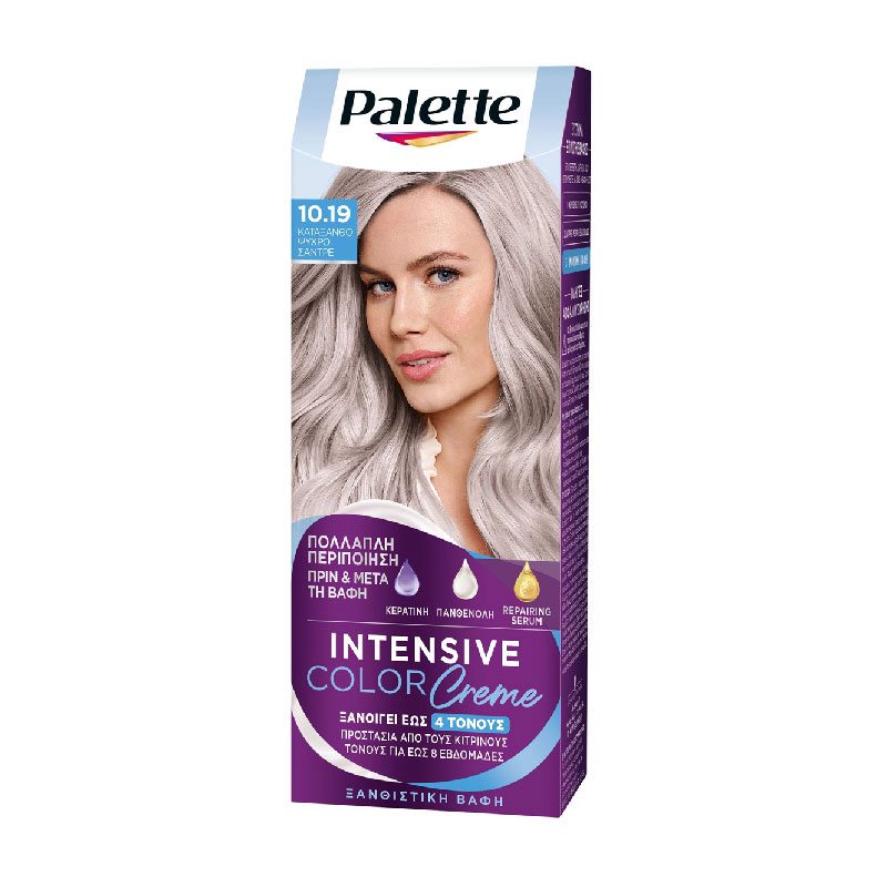 Schwarzkopf Palette Intensive Color Creme Semi-Set Permanent Hair Color Cold Blonde No.10.19 110 ml