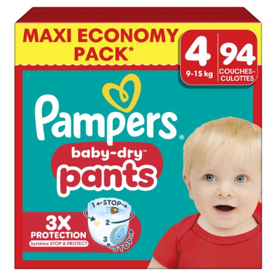 Couches Culottes Bébés Baby-dry Pants 9-15kg Taille 4 PAMPERS