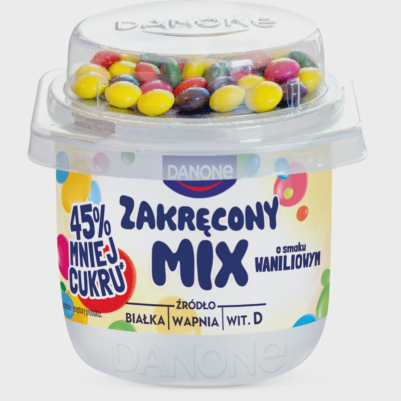 Vanil. sk. jogurtas šokol. dražė DANONE, 125g