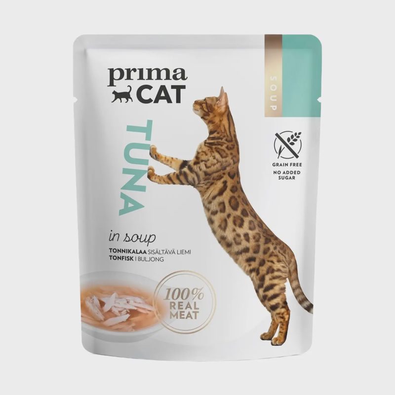 Kačių ėdalas PRIMA CAT višt. sriuboje, 40 g