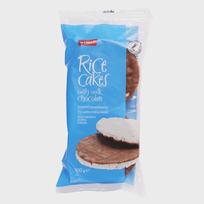 Ryžių trapučiai RIMI su pien. šokoladu, 100g