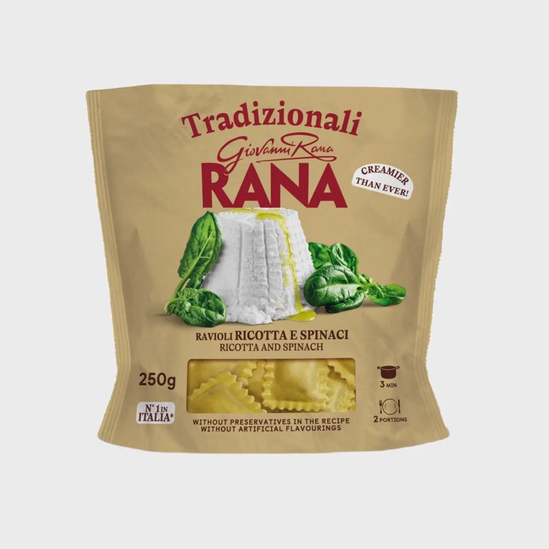 Ravioliai su rikotos sūriu, špin.,RANA, 250g