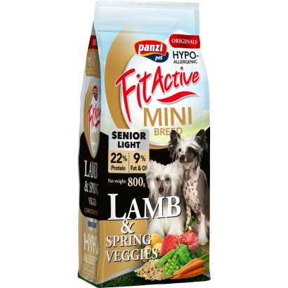Panzi Pet Fit Active Bárány teljesértékű szárazeledel idős vagy súlyproblémás kutyák számára 800 g