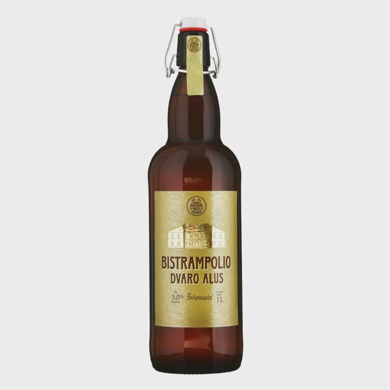 Šviesusis BISTRAMPOLIO DVARO alus, 5 %, 1 l