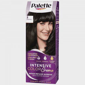 Palette Κρέμα Βαφή Μαλλιών Ν2 Μαύρο
