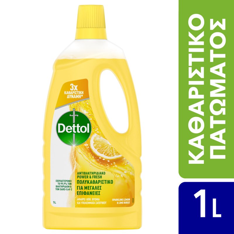 Dettol Καθαριστικό Πατώματος Αντιβακτηριδιακό Λεμόνι 1lt