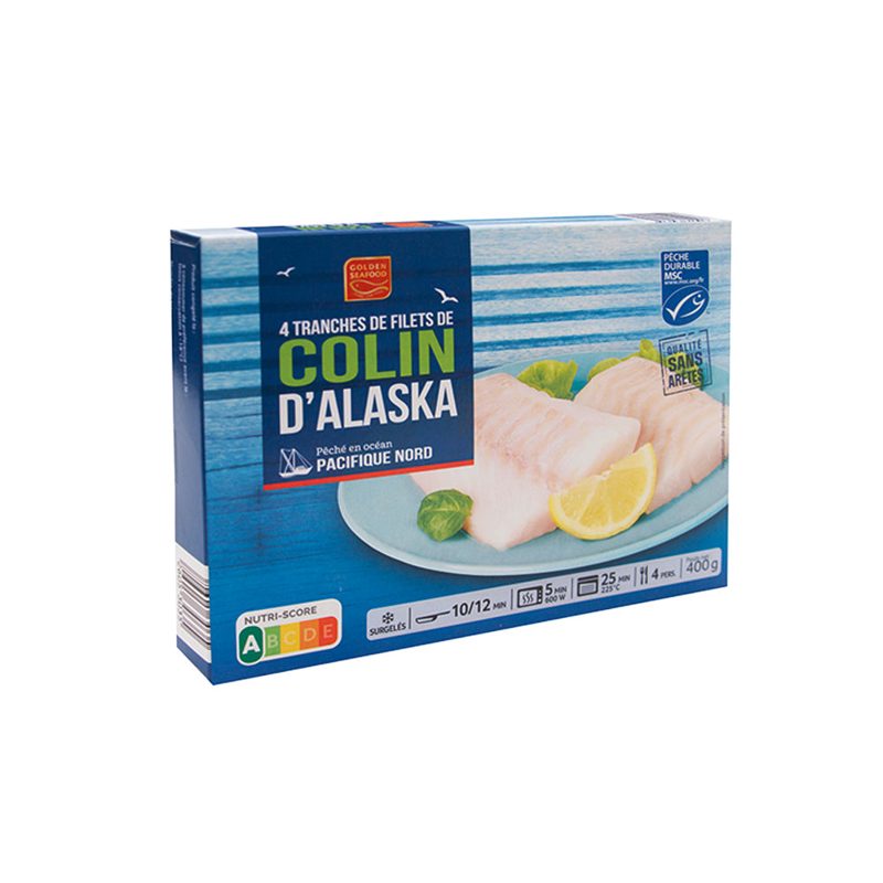 4 tranches de filet de colin d'Alaska