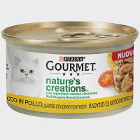 Gourmet Nature's Creation Υγρή Τροφή Γάτας Κοτόπουλο Σπανάκι & Ντομάτα 85gr