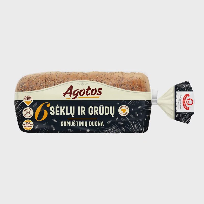 AGOTOS sumuštinių duona su grūd. sėkl., 470 g