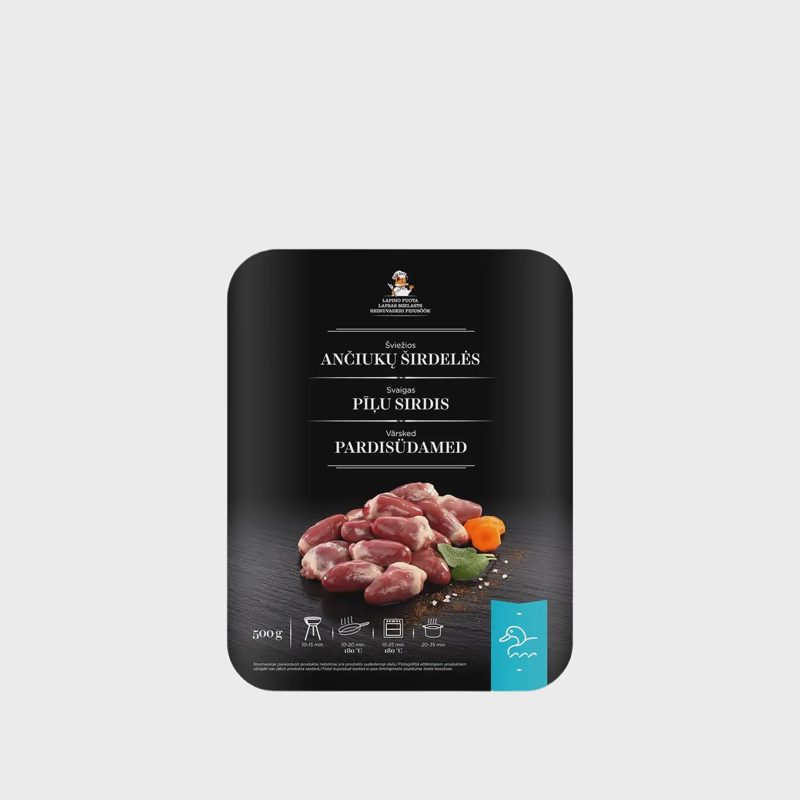 Šviežios ančiukų širdelės LAPINO PUOTA, 500 g