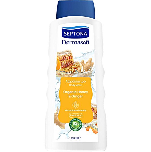Septona Dermasoft Αφρόλουτρο Honey & Ginger 750ml.