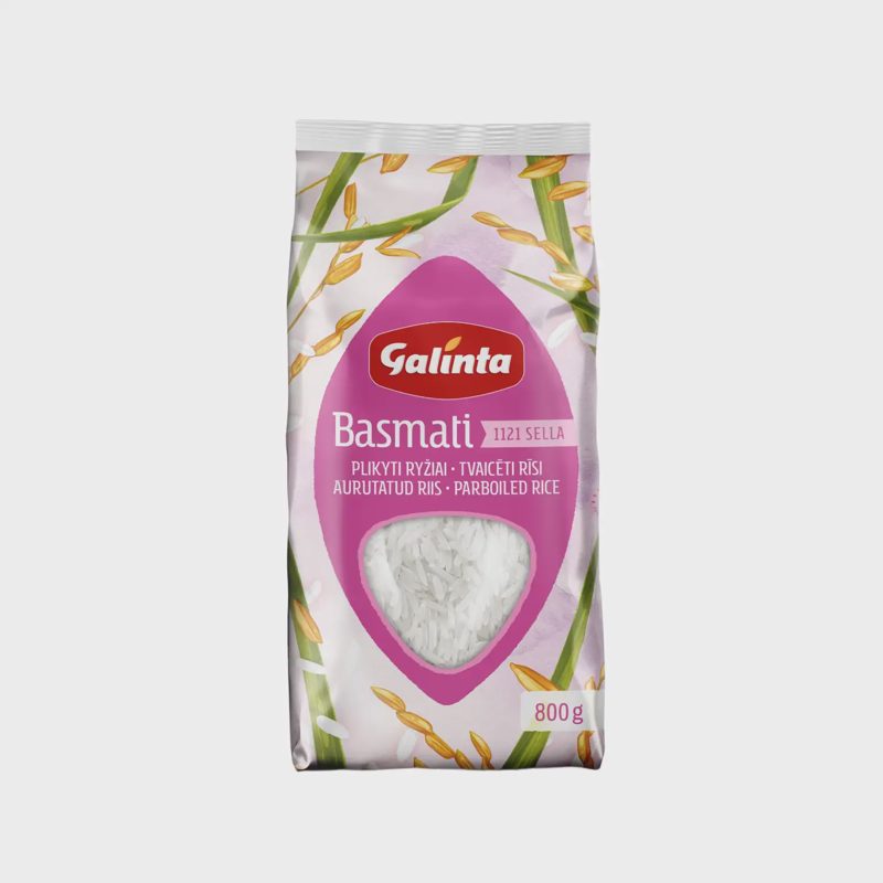 Plikyti ryžiai GALINTA BASMATI SELLA, 800 g