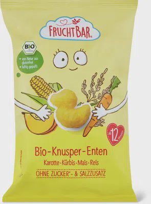 Fruchtbar Karotte, Kürbis, Mais & Reis Knusper Enten ab 12 Monaten