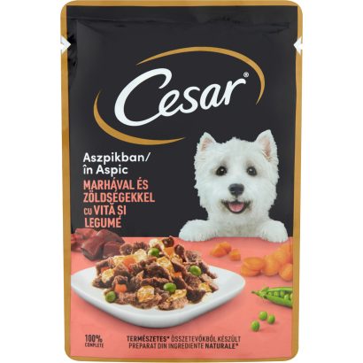 Cesar teljes értékű nedves eledel felnőtt kutyák részére marhával és zöldséggel aszpikban 100 g