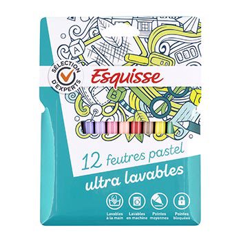 10 feutres pastel Esquisse Pointes moyennes