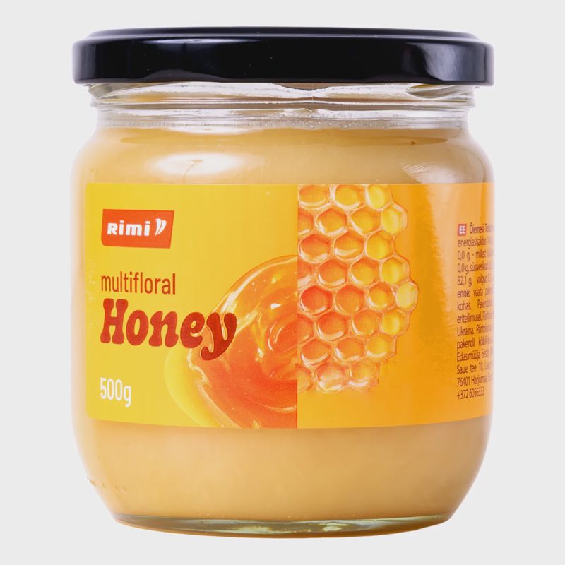 Įvairių augalų žiedų medus RIMI, 500 g