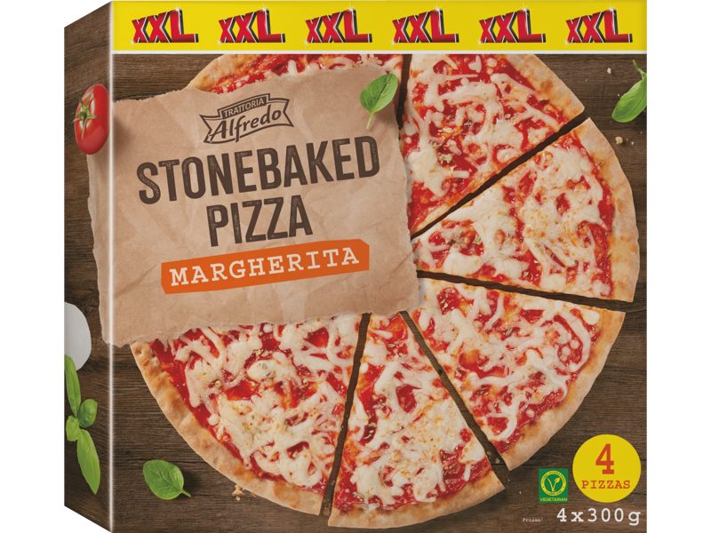 Stenugnspizza Margherita