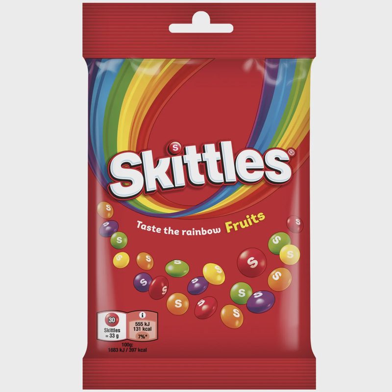 Vaisių sk. kramt. sald. SKITTLES FRUIT, 95 g