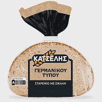 Κατσέλης Ψωμί Γερμανικό Σταρένιο Με Σίκαλη 500gr