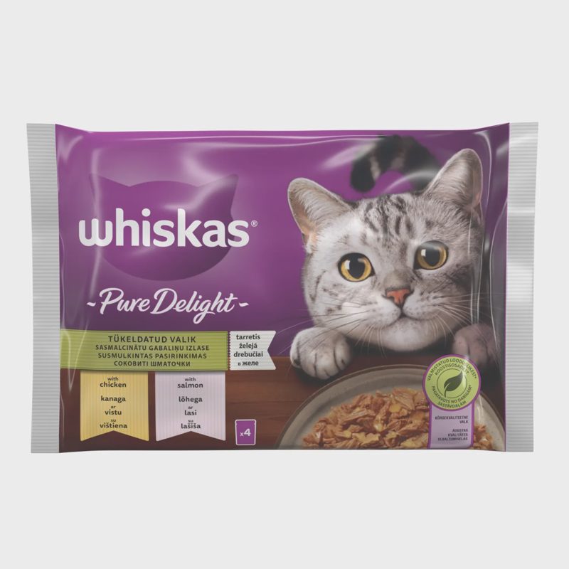 Kačių ėdalas WHISKAS MIXED CASSEROLE, 4 x 85g