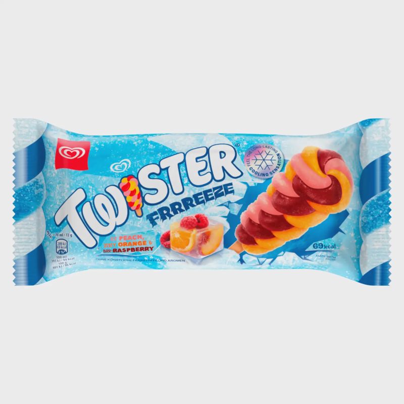 Valgomieji ledai TWISTER FREEZE, 70 ml / 72 g