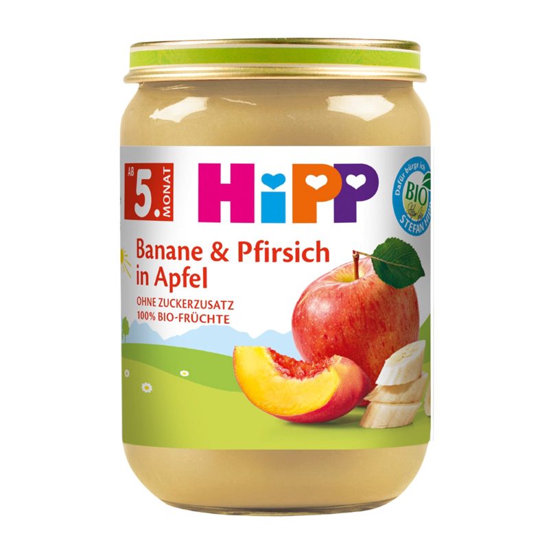 Hipp Banane & Pfirsich in Apfel