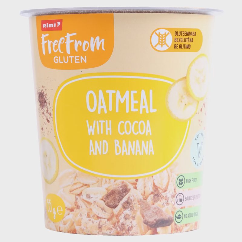 Avižiniai dribs. su kakav., banan. RIMI, 55 g
