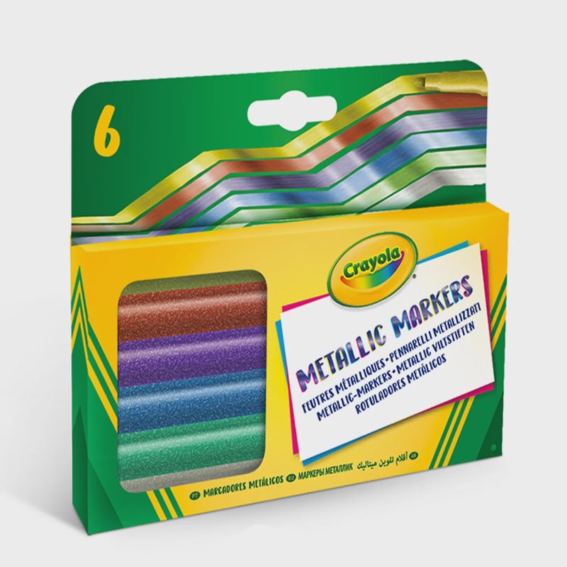 Žymekliai CRAYOLA, metalizuoti, 6 vnt.