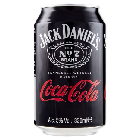 Jack Daniel's Tennessee Whiskey és Coca Cola alkoholos szénsavas ital 5% 330 ml