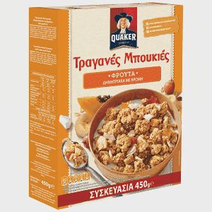 Quaker Τραγάνες Μπουκιές Φρούτα 450gr