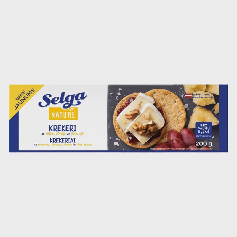 Krekeriai SELGA NATURE su kvieč. sėl., 200 g
