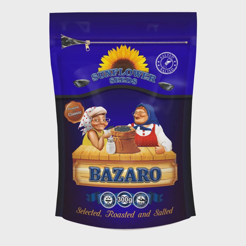 Juodos kep.saulėgrąžos BAZARO su druska, 300g