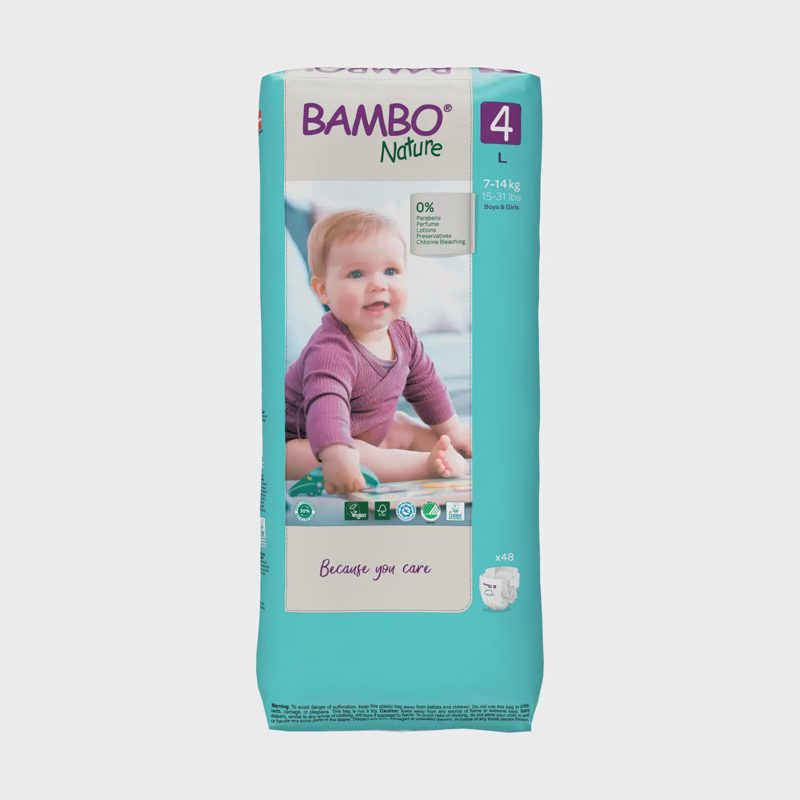 Sauskelnės BAMBO 4 7-14 kg, 48 vnt