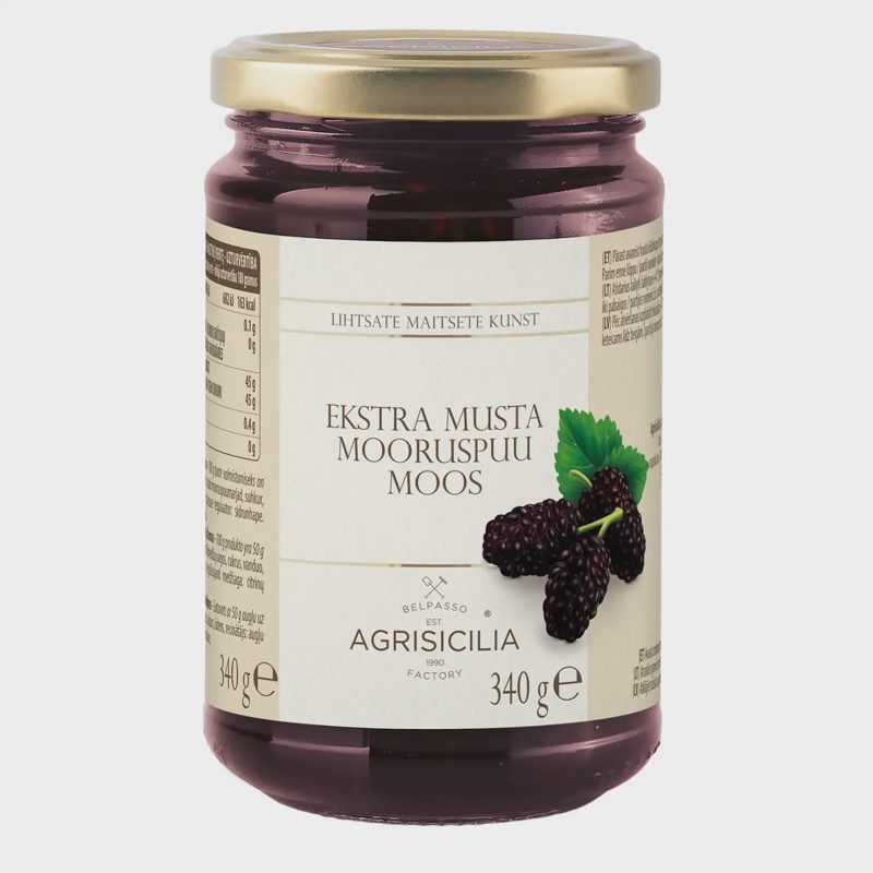 Juod. šilkmedž. uogų džemas AGRISICILIA, 340g