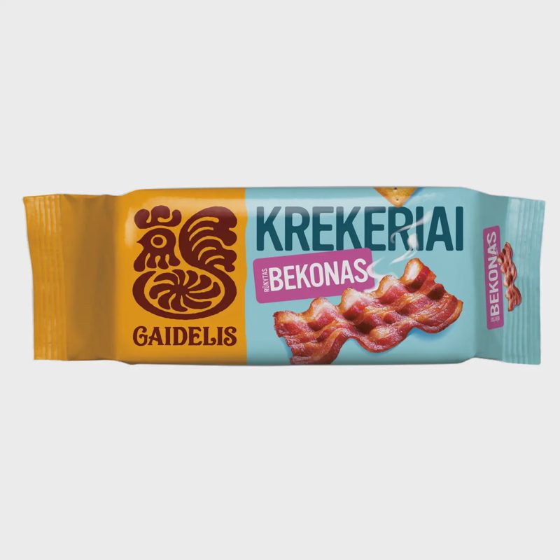 Krekeriai GAIDELIS RŪKYTAS BEKONAS, 72 g
