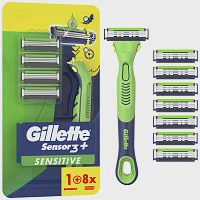 Gillette Sensor 3 Sensitive Δώρο 8 Ανταλλακτικά Λαβή