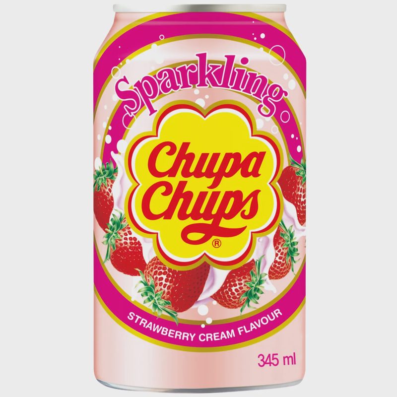 Gaz. gėrimas CHUPA CHUPS STRAWBERRY, 0,345 l