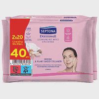 Septona Υγρά Μαντηλάκια Ντεμακιγιάζ Orchid & Collagen 2x20τεμ