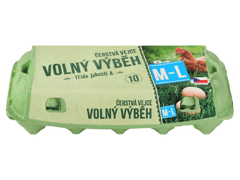 Vejce M-L 10 ks volný výběh