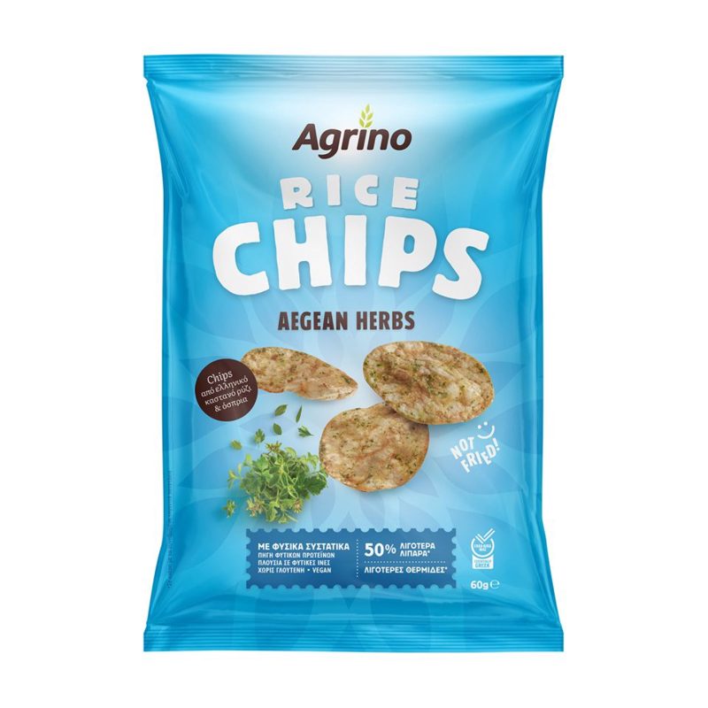 Agrino Chips Ρυζιού Aegean Herbs 60gr