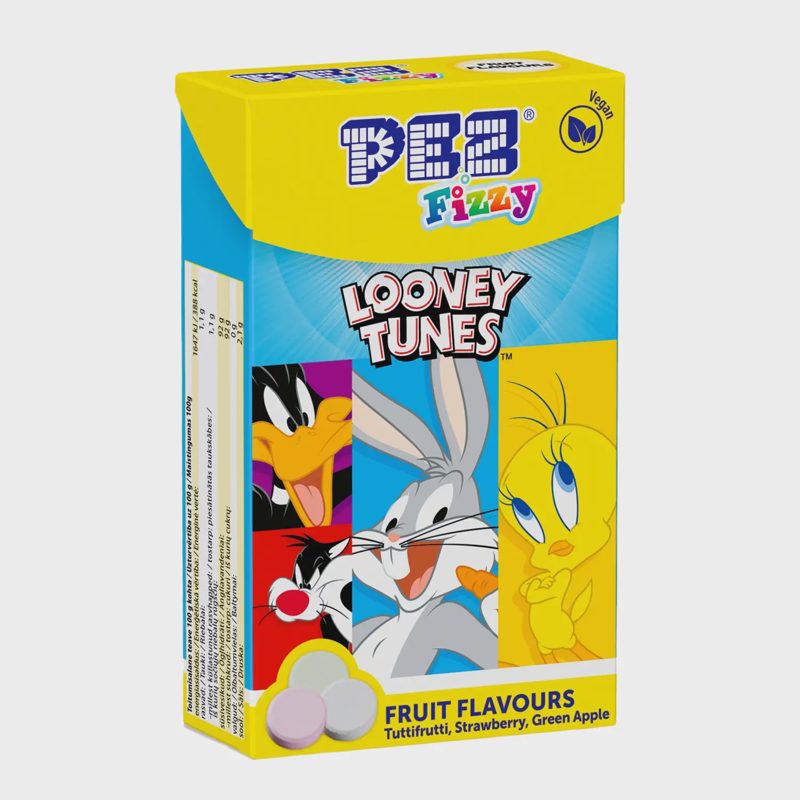 Šnypščiantys vaisių sk. saldainiai PEZ, 30g