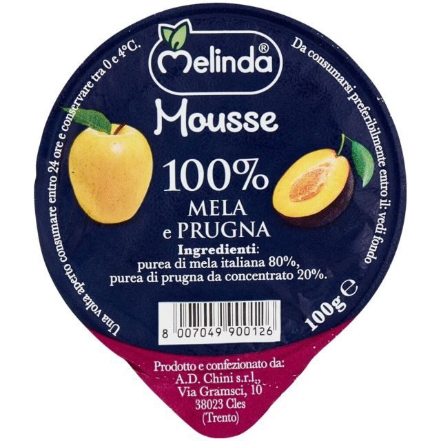 Melinda Mousse Mela Golden e Prugna 2 x 100 g