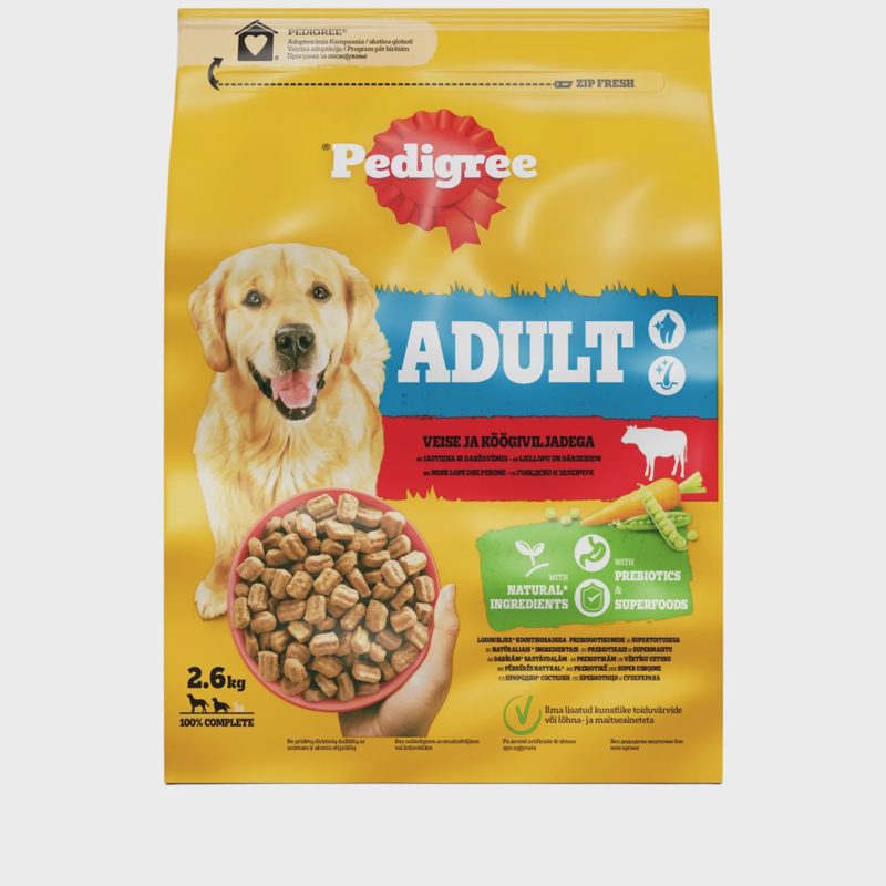 Šunų ėdalas jaut., darž. PEDIGREE, 2,6 kg