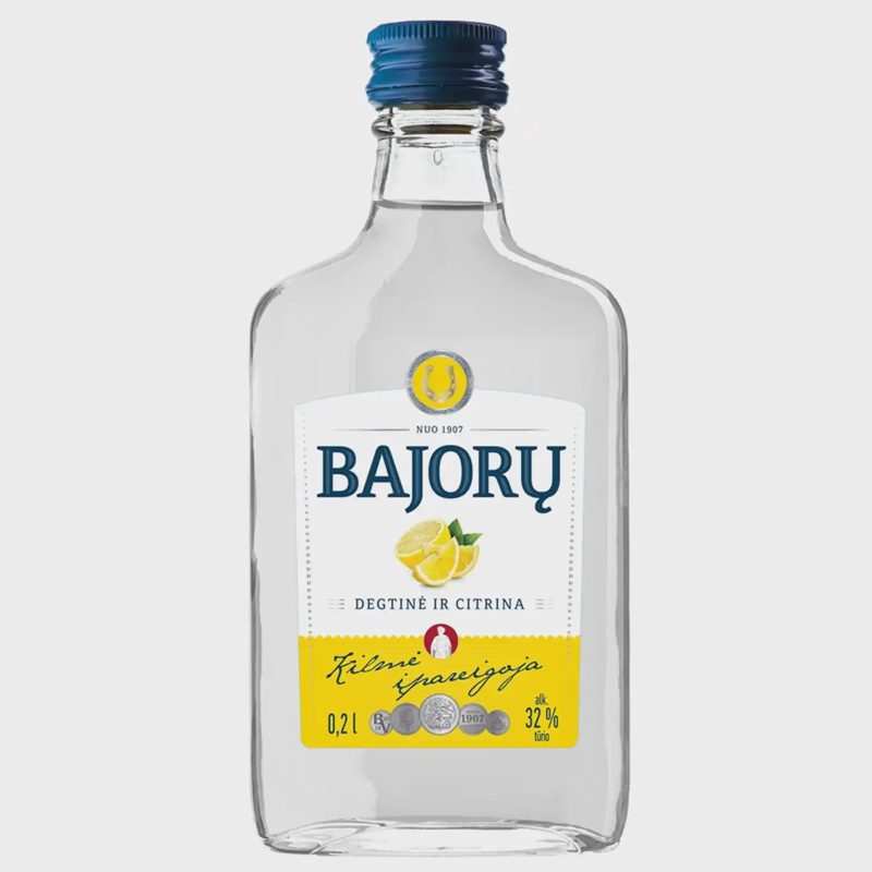 BAJORŲ degtinė ir citrina, 32 %, 0,2 l