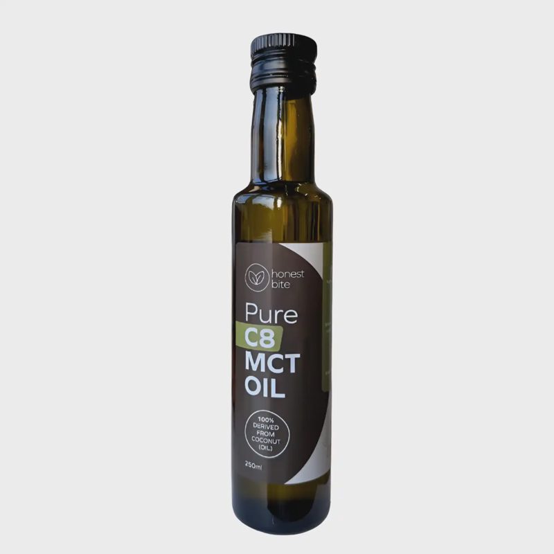 MCT C8 aliejus HONESTBITE, 250 ml