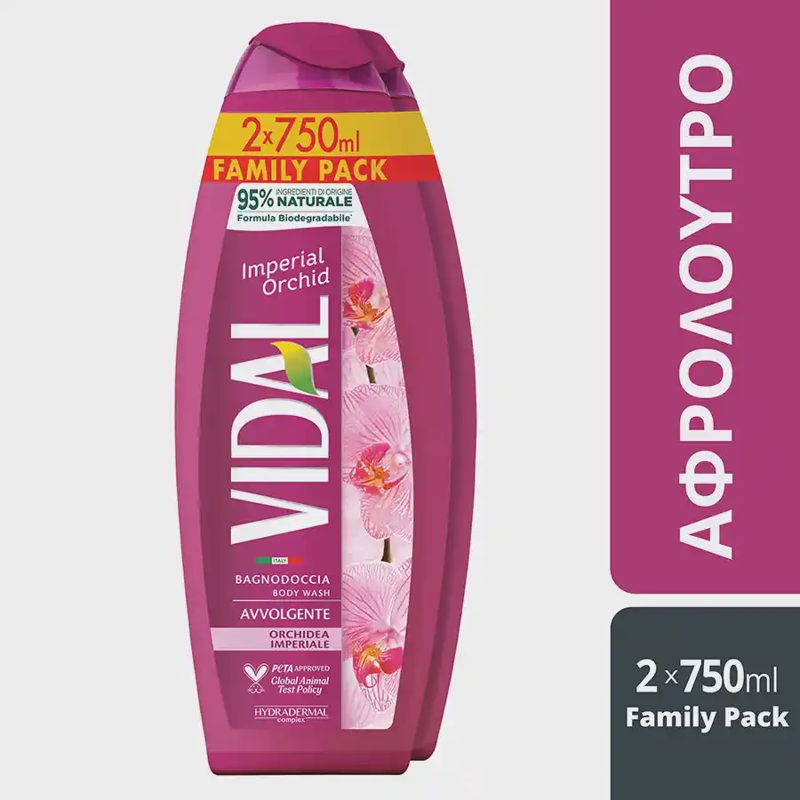 Vidal Shower Gel Orchid 2x750ml