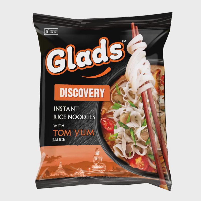 Ryžių makaronai GLADS Tom Yum skonio, 65 g